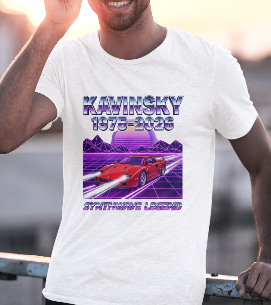 Kavinsky 1975 2026 Synthwave Legend Vaporwave Retro Car Aesthetic T-Shirt