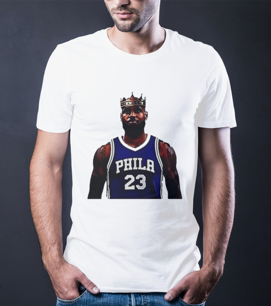 LeBron James Crown PHILA 23 Jersey Philadelphia 76ers Basketball T-Shirt