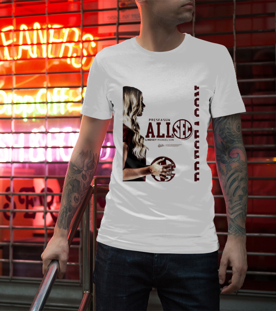 Preseason All SEC Lindsey Mangelson Mississippi State Volleyball 2026 T-Shirt