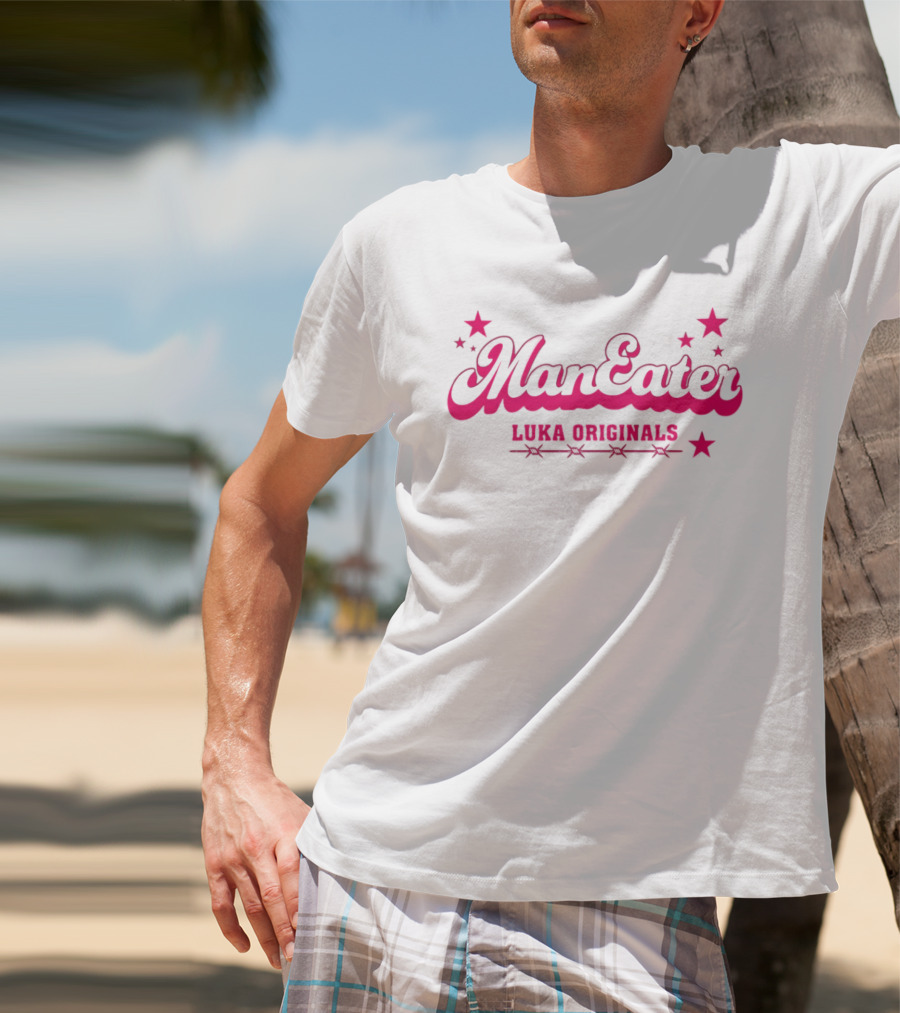 Man Eater Stars Luka Originals Bold Pink Sporty T-Shirt