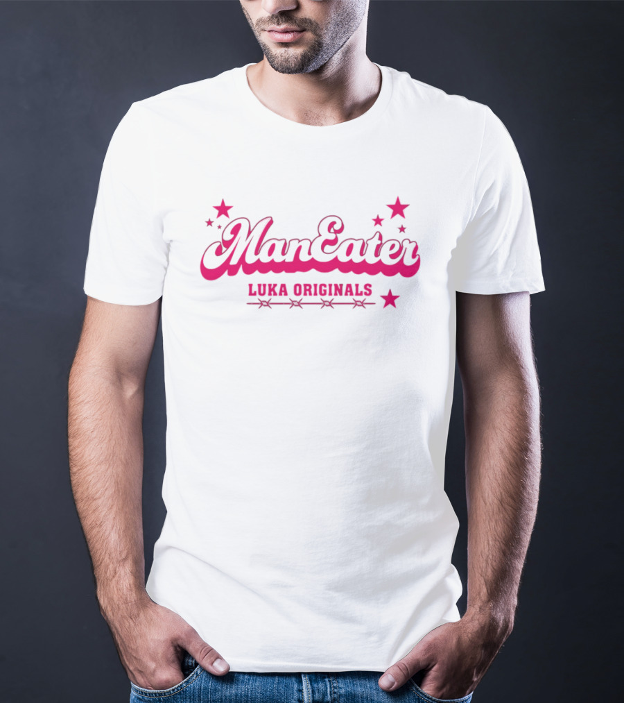 Man Eater Stars Luka Originals Bold Pink Sporty T-Shirt