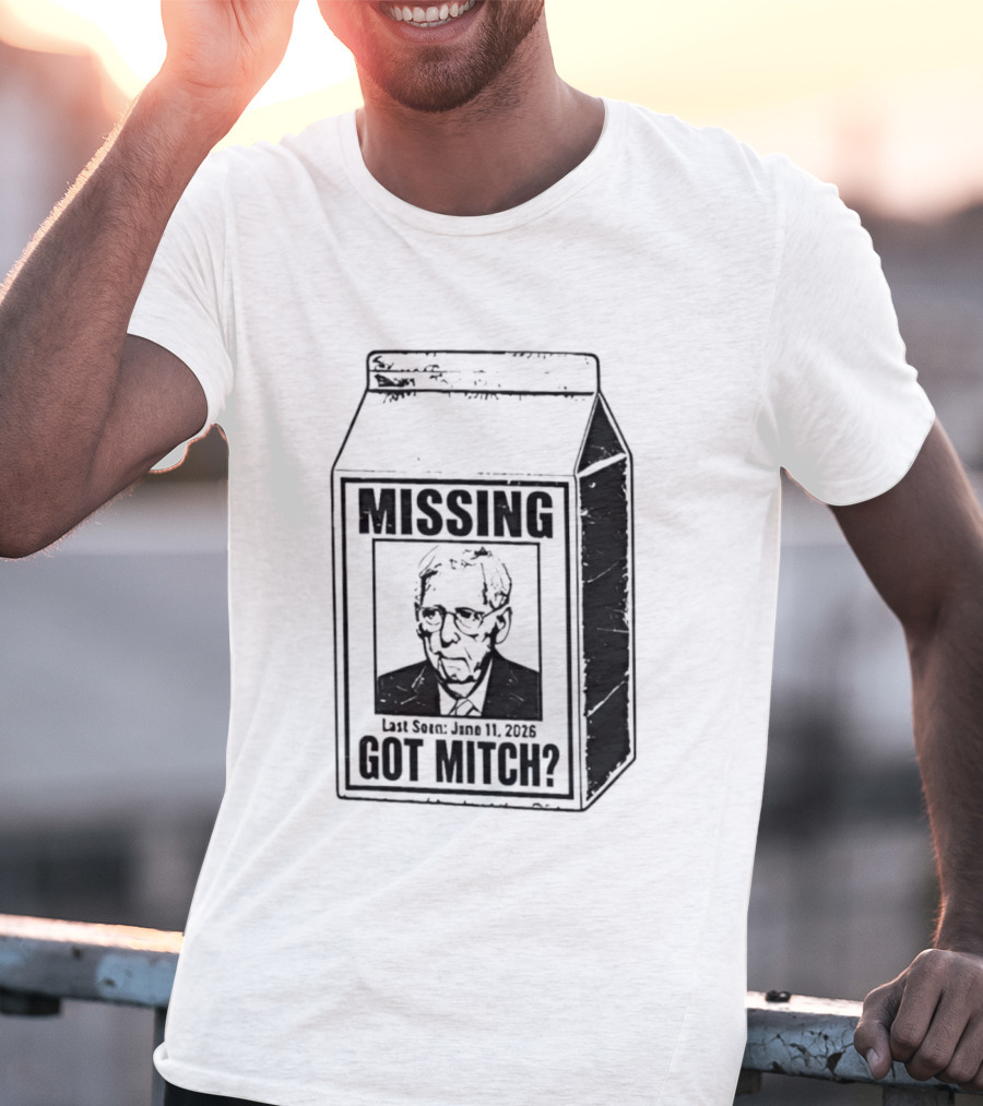 Missing Mitch McConnell Got Mitch Milk Carton T-Shirt