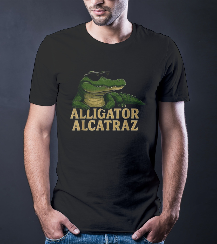 Alligator Alcatraz Sunglasses Meme Florida Humor T-Shirt