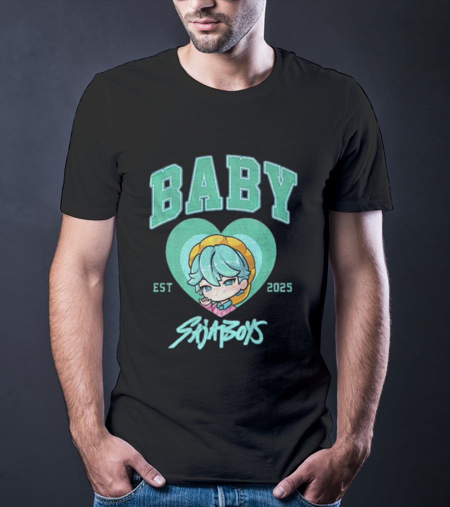 Baby Saja Boys Kpop Demon Hunters Est 2025 Anime Character Heart T-Shirt