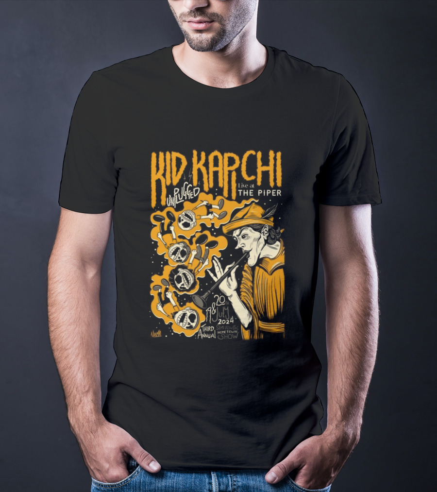 Kid Kapichi Unplugged Live The Piper July 19 20 2024 Semi Acoustic Hometown Show T-Shirt