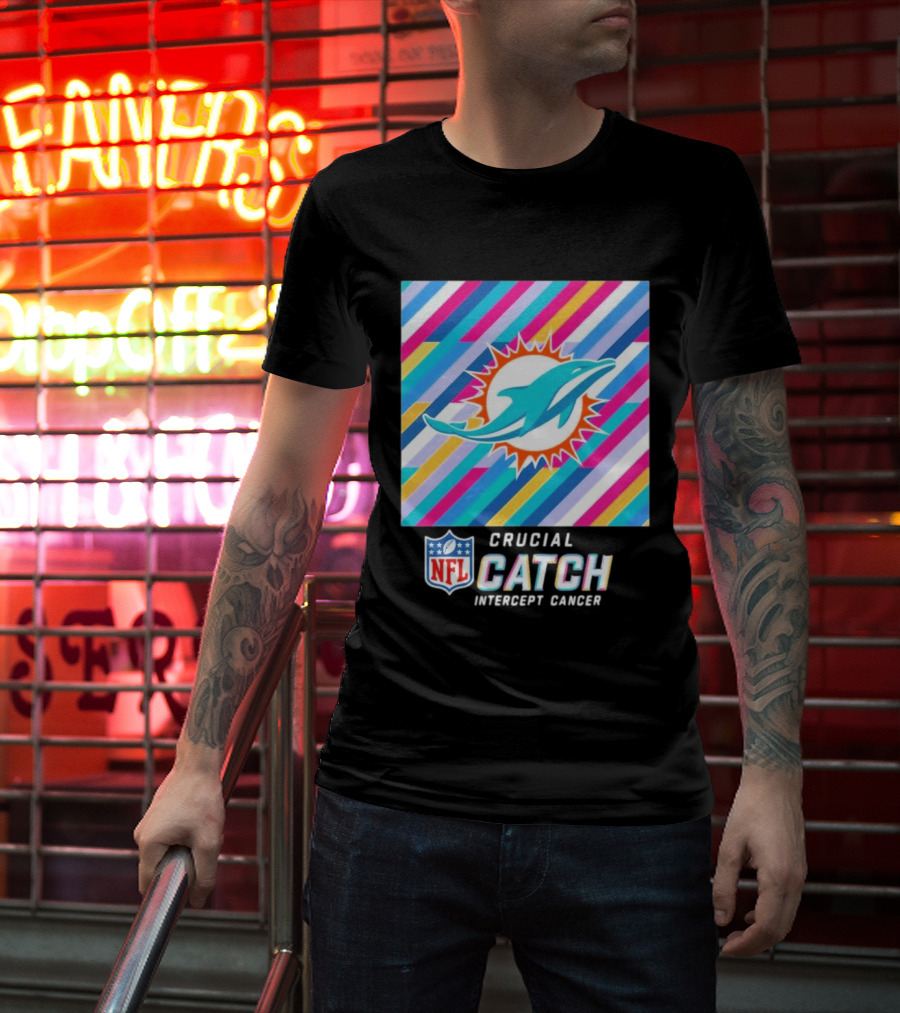 Crucial Catch Intercept Cancer NFL Miami Dolphins 2024 T-Shirt