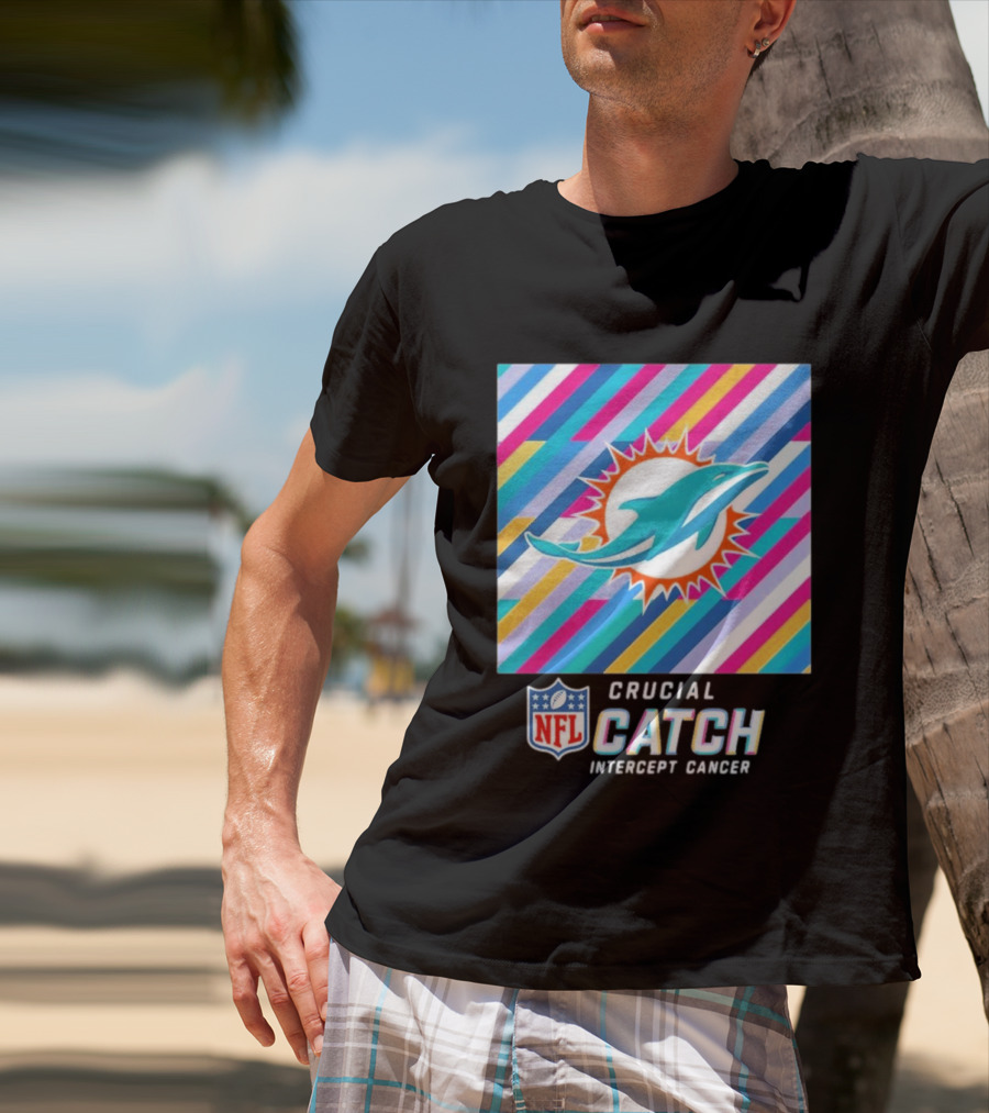 Crucial Catch Intercept Cancer NFL Miami Dolphins 2024 T-Shirt