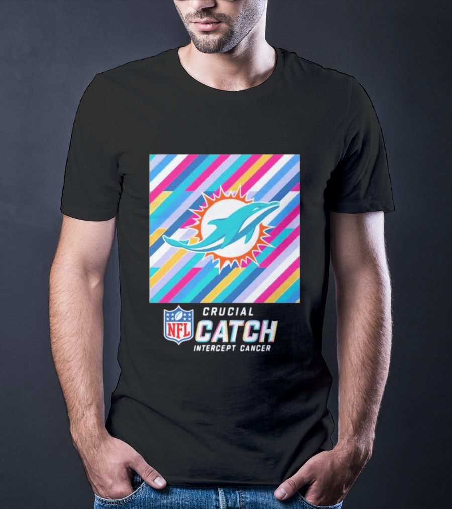 Crucial Catch Intercept Cancer NFL Miami Dolphins 2024 T-Shirt