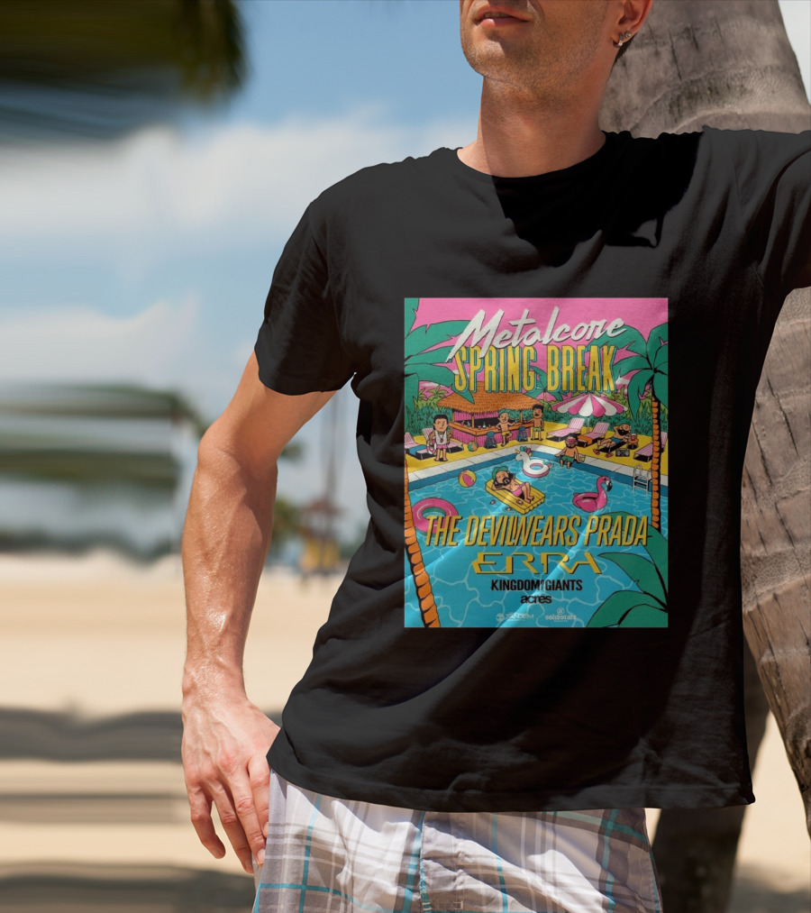 Metalcore Spring Break The Devil Wears Prada ERRA Kingdom Of Giants Acres Tour 2025 T-Shirt