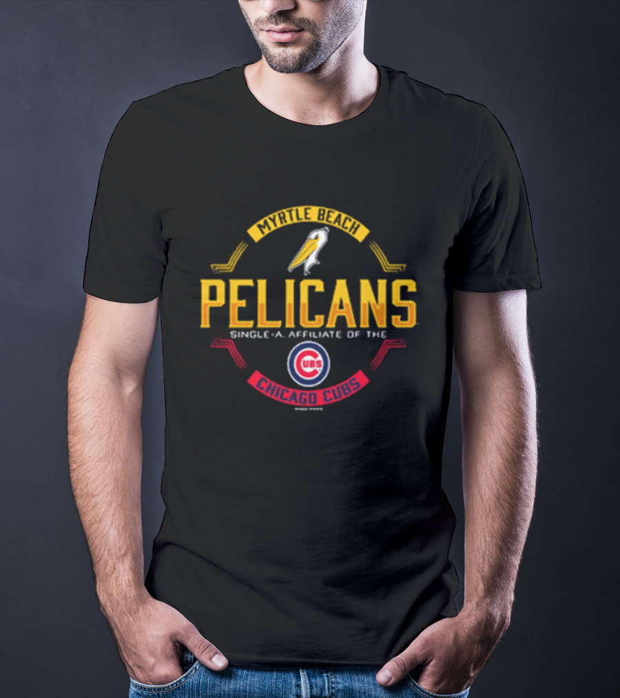 Myrtle Beach Pelicans Single A Affiliate Chicago Cubs Baseball Team T-Shirt