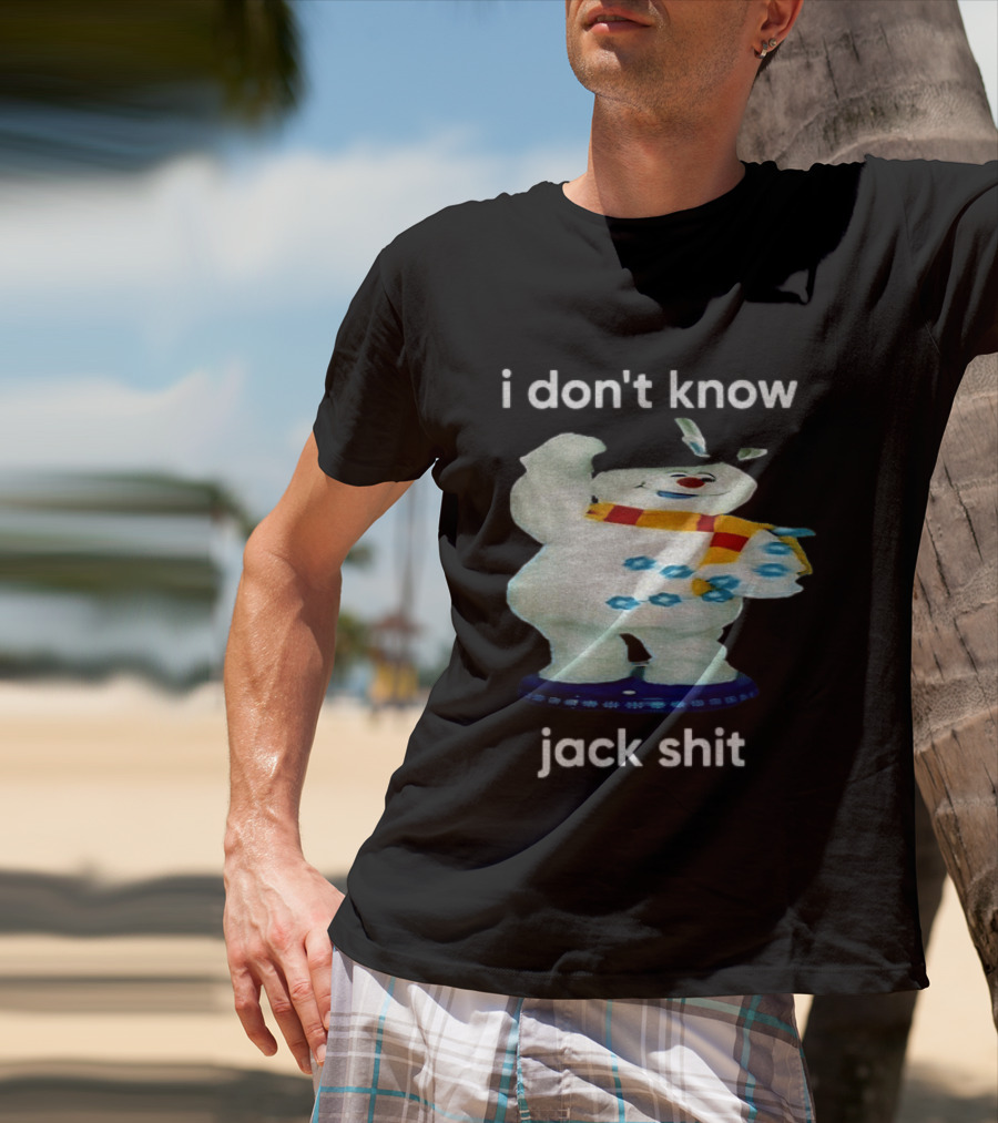 I Don't Know Jack Shit Snowman Scarf Spinning Gemmy T-Shirt