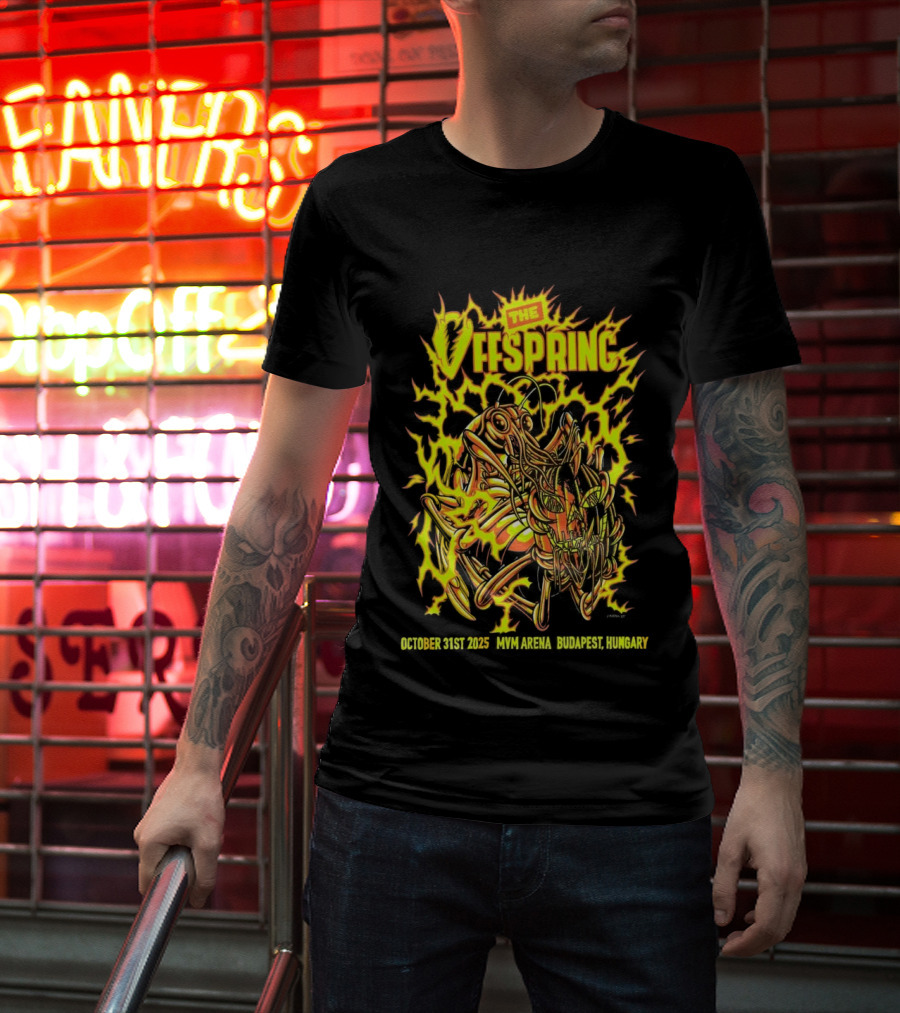 The Offspring MVM Arena Budapest Hungary Oct 31 2025 Electric Insect T-Shirt