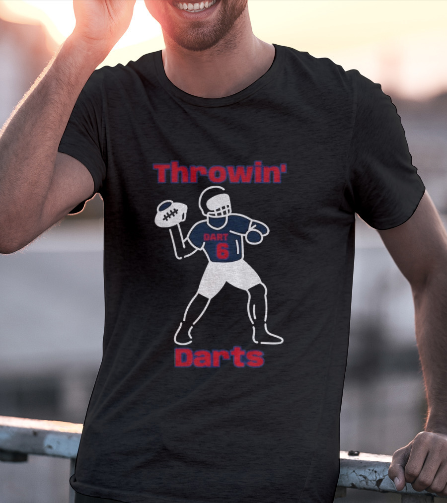 Throwin Darts Dart 6 New York Giants Football 2025 T-Shirt