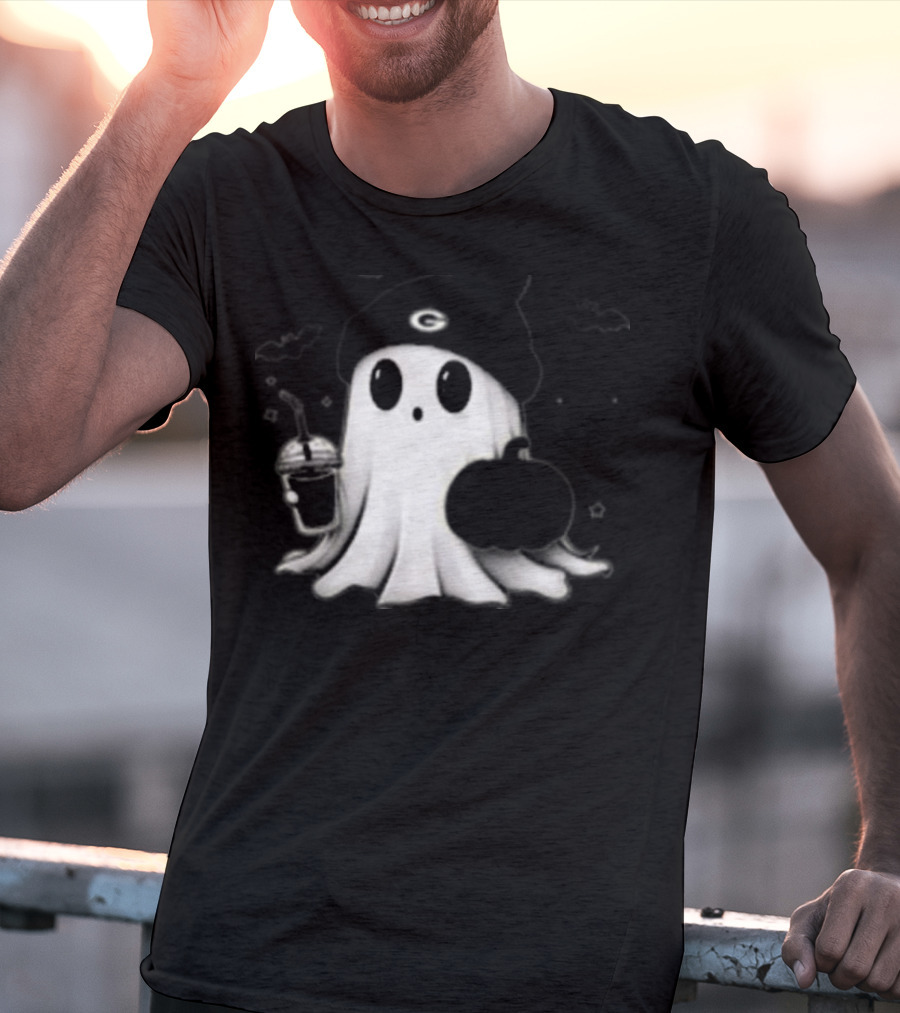 Halloween Green Bay Packers Ghost Pumpkin Football Fan Merchandise T-Shirt
