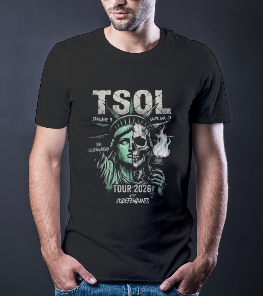 TSOL Tour 2026 The Observatory Santa Ana CA January 3 With Codefendants T-Shirt