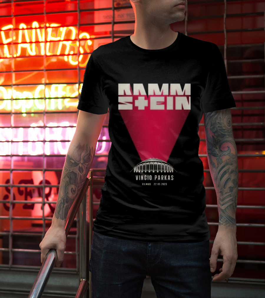 Rammstein Vingio Parkas Vilnius 22 05 2023 Tour Event T-Shirt