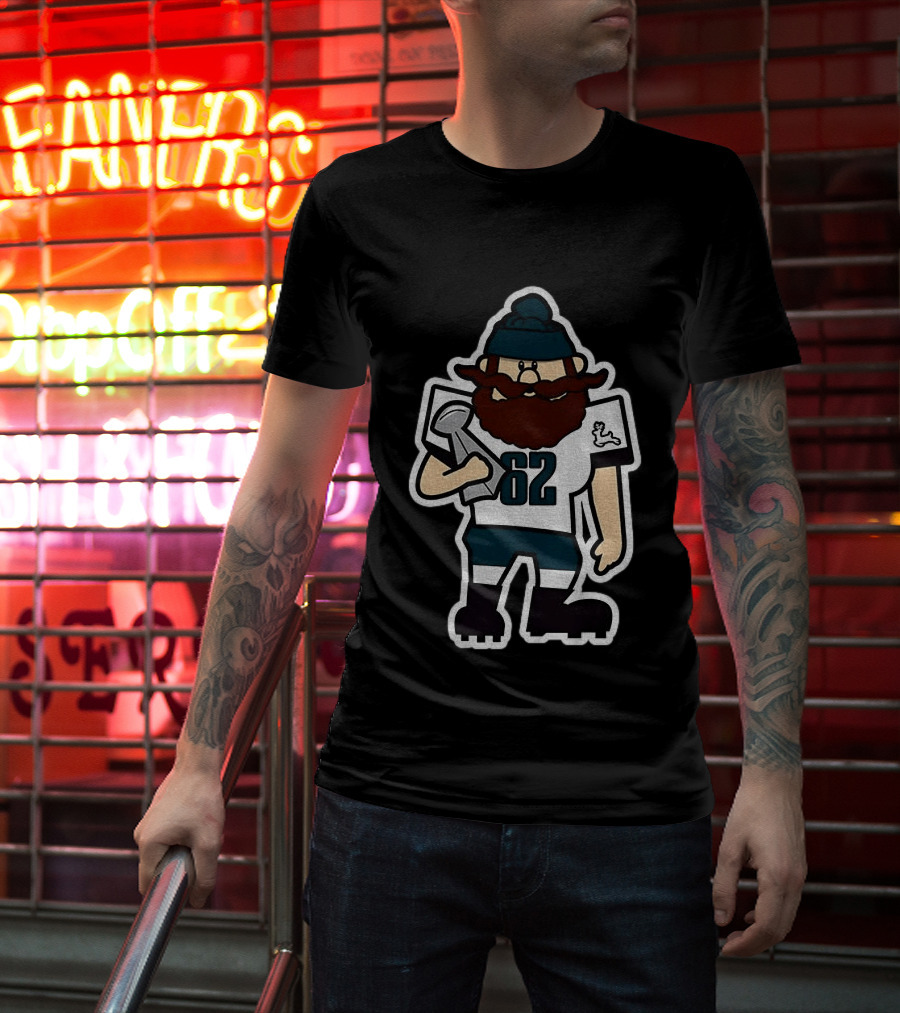 Yukon Cornelius 62 Philadelphia Eagles Football Trophy T-Shirt