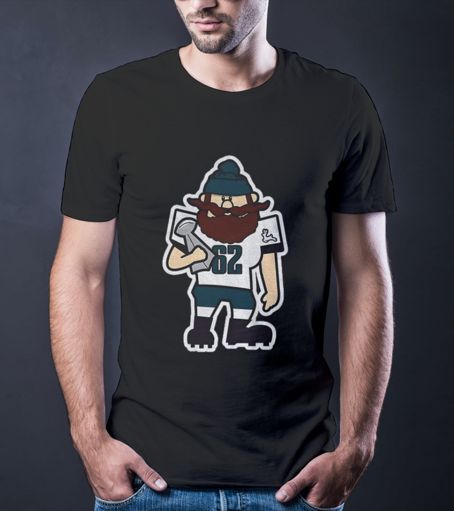 Yukon Cornelius 62 Philadelphia Eagles Football Trophy T-Shirt