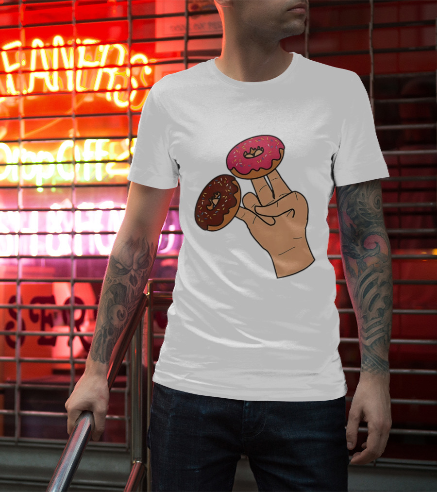 2 In The Pink 1 In The Stink Donut Fingers T-Shirt