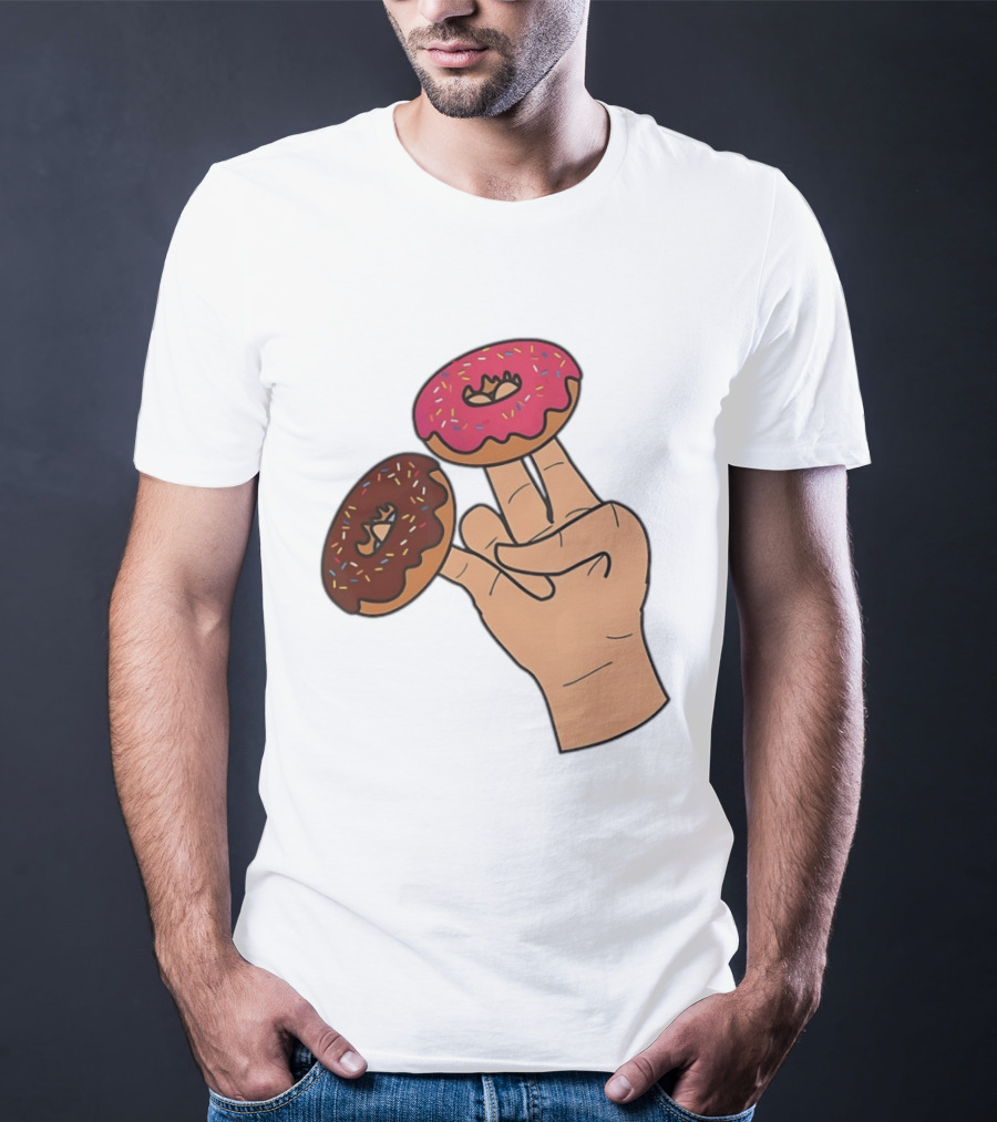 2 In The Pink 1 In The Stink Donut Fingers T-Shirt
