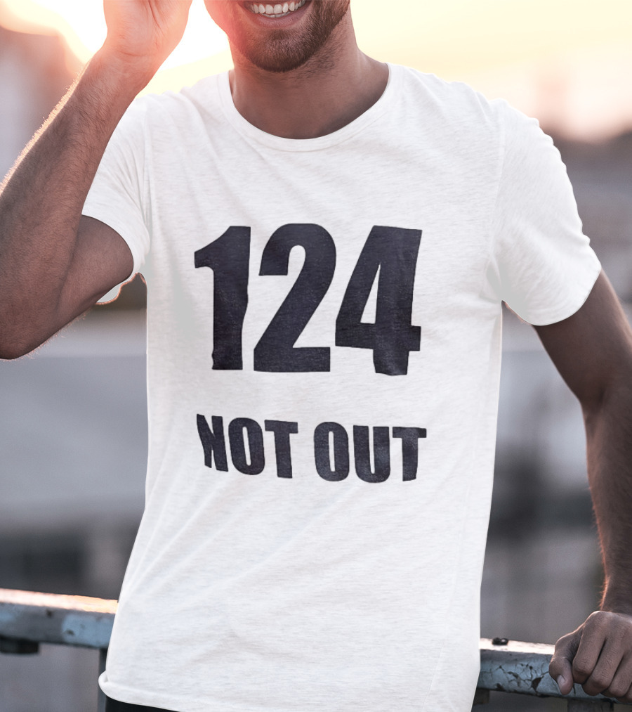 124 Not Out India Political T-Shirt