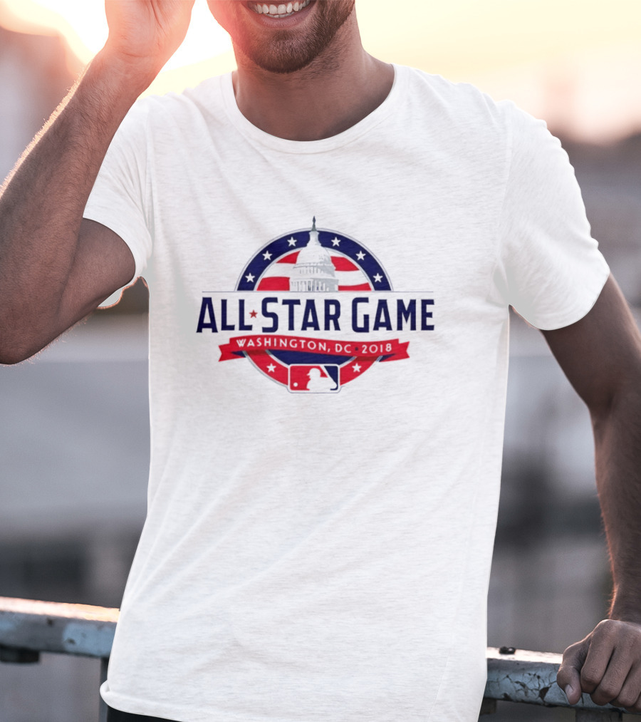 2018 MLB All Star Game Washington DC Capitol Baseball T-Shirt