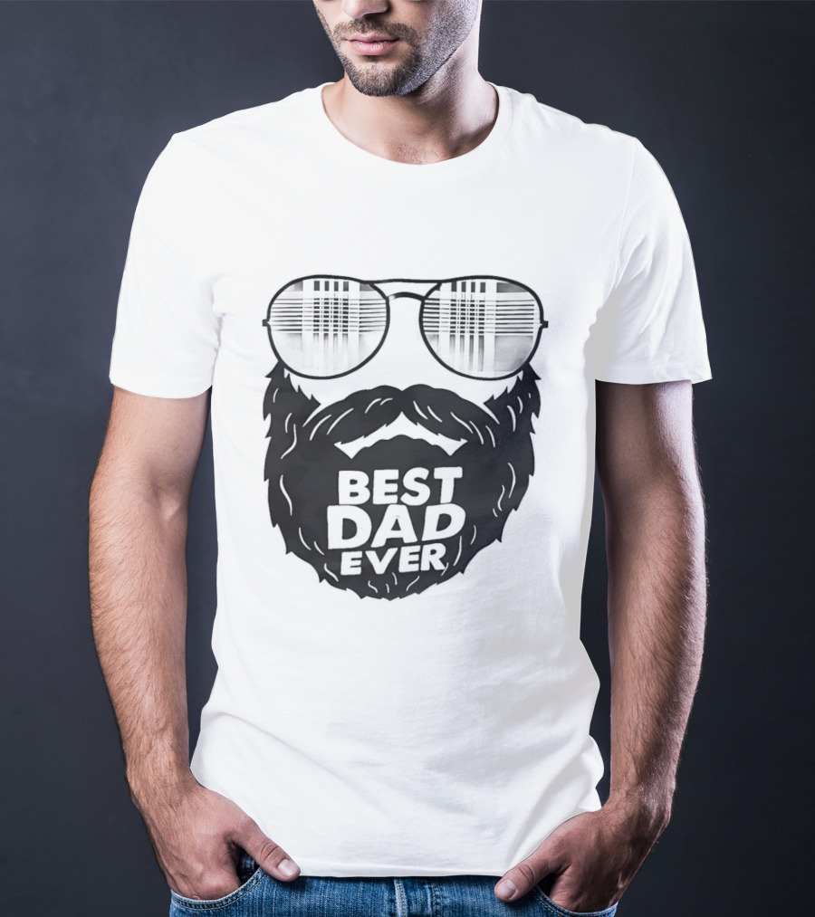 Best Dad Ever Beard Sunglasses T-Shirt