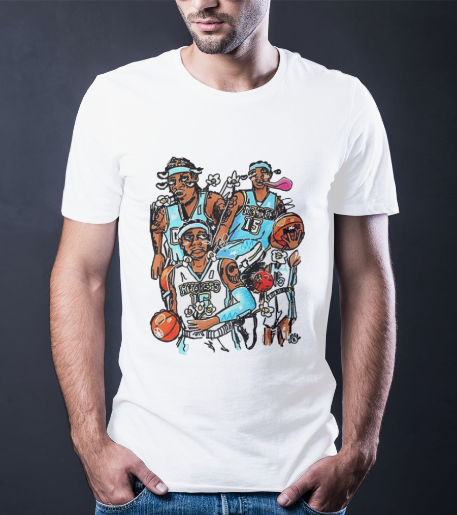 Carmelo Anthony Denver Nuggets NBA Basketball Player Iconic Moments T-Shirt