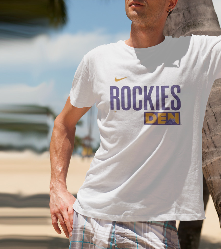 Colorado Rockies 2025 City Connect Rockies Nike DEN Wordmark T-Shirt