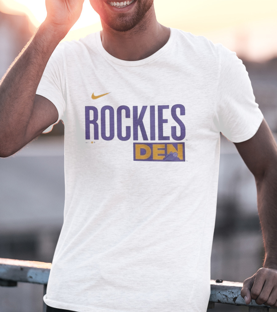 Colorado Rockies 2025 City Connect Rockies Nike DEN Wordmark T-Shirt