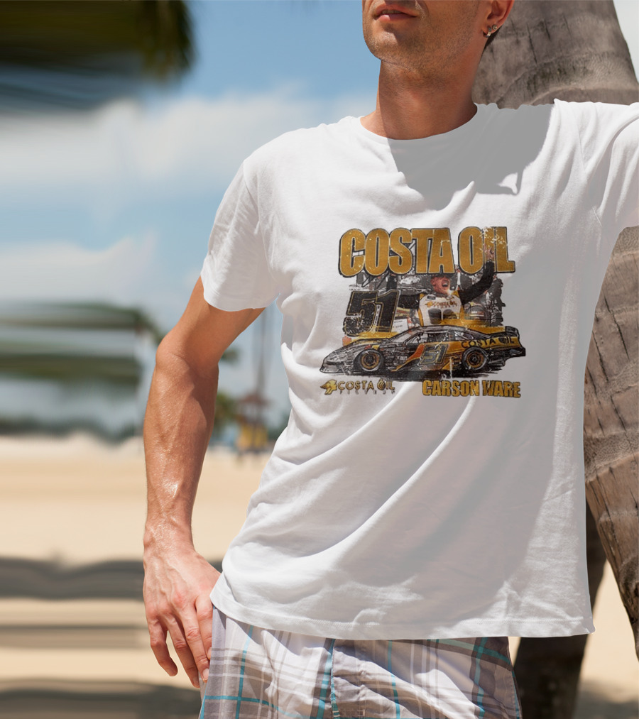 Costa Oil Racing Carson Ware 51 Nascar Victory Celebration T-Shirt