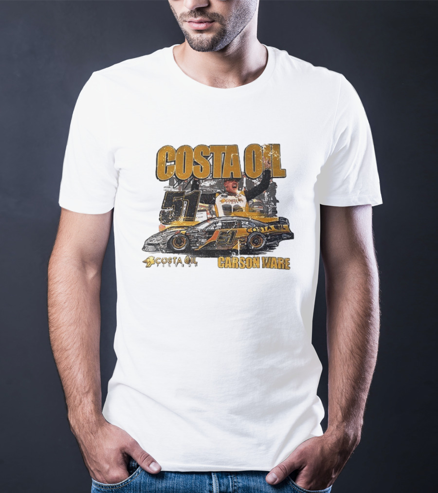 Costa Oil Racing Carson Ware 51 Nascar Victory Celebration T-Shirt