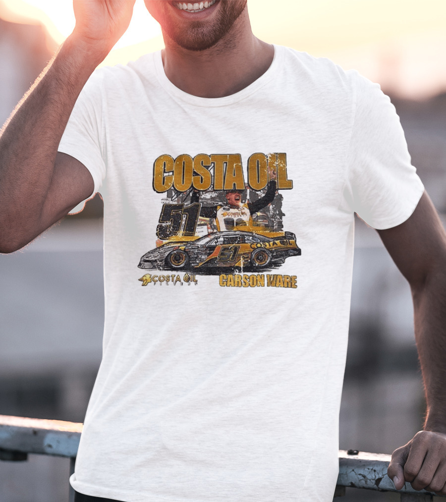 Costa Oil Racing Carson Ware 51 Nascar Victory Celebration T-Shirt