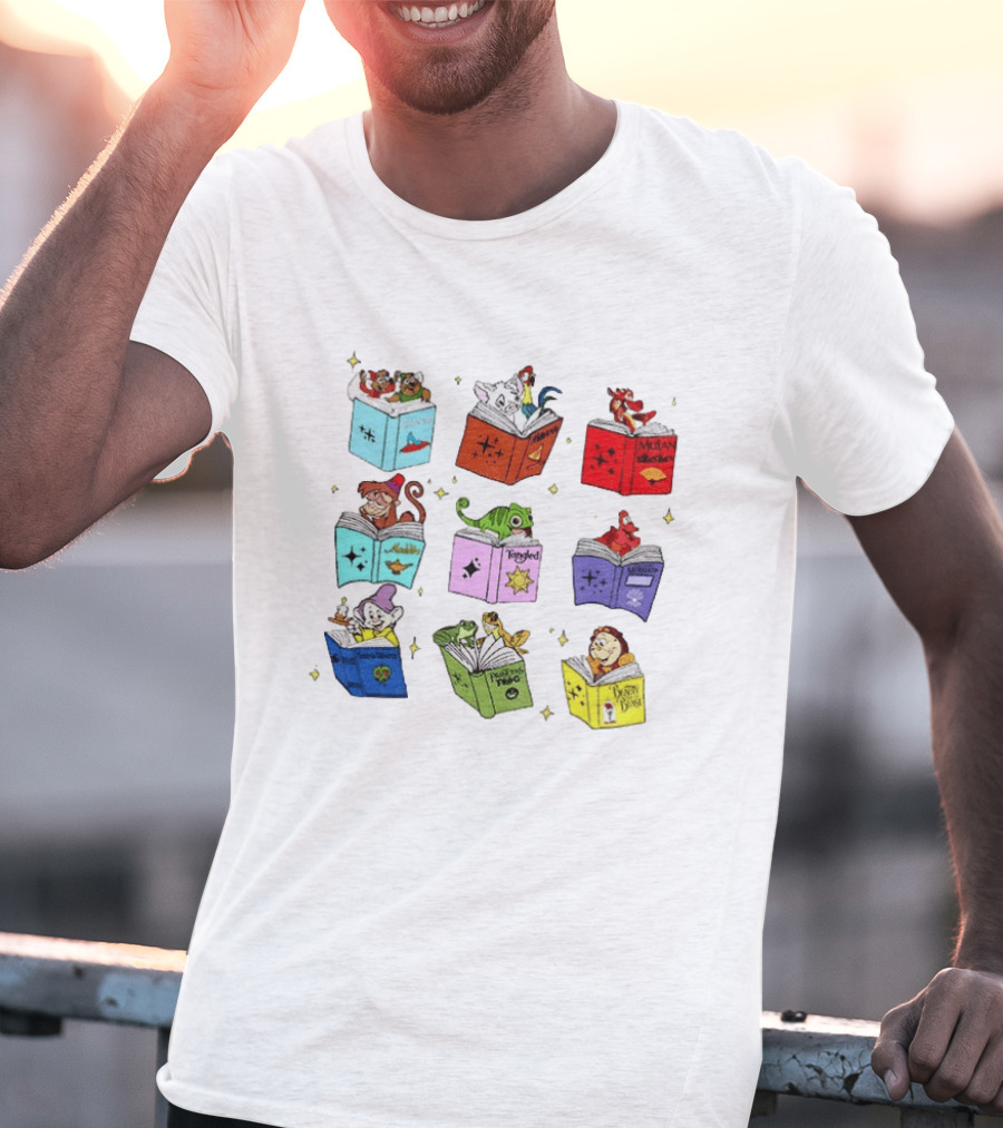Disney Princess Sidekicks Reading Club Tangled Book Lover T-Shirt