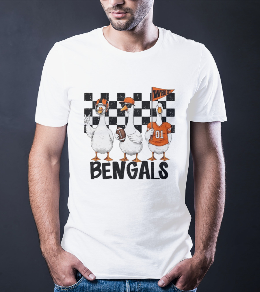 Goose Bengals Who Dey Cincinnati Football Game Day T-Shirt