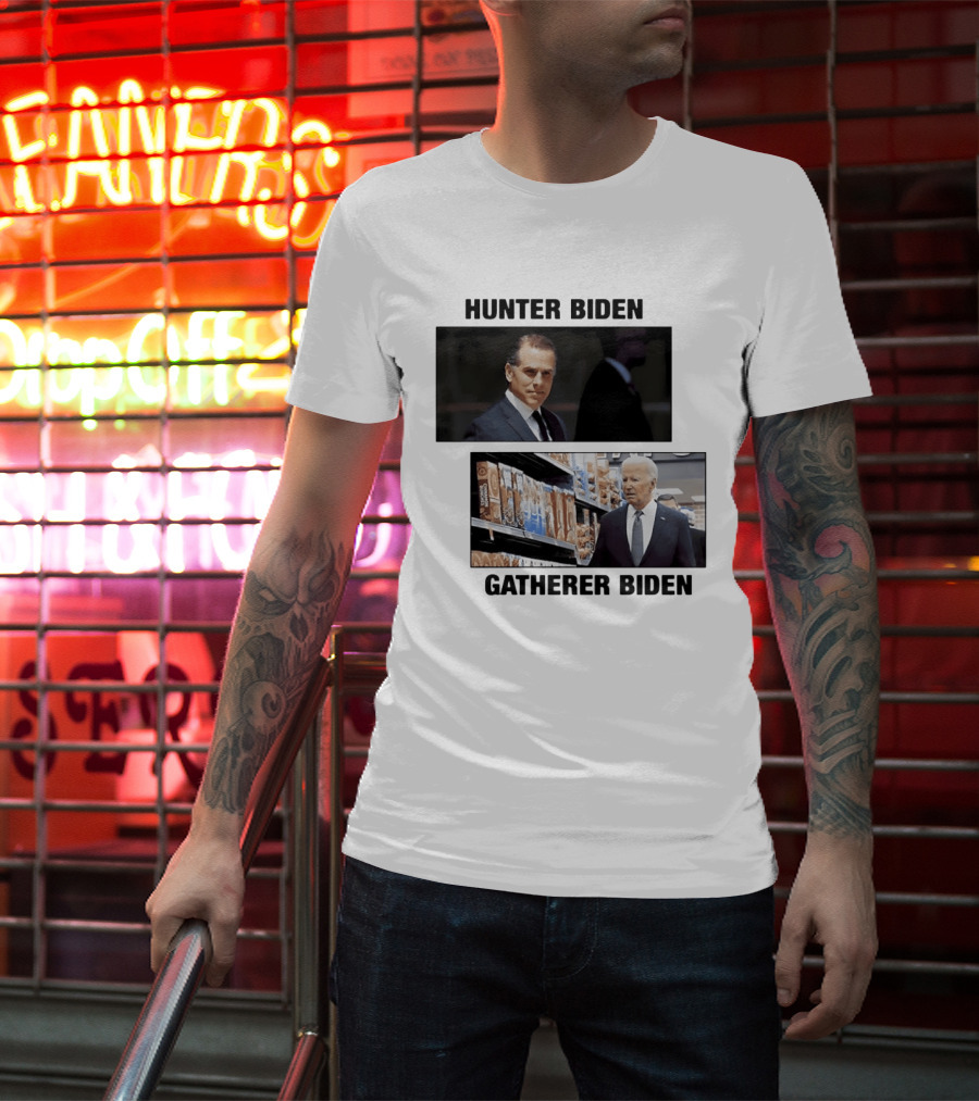 Hunter Biden Gatherer Biden Humorous Political Parody Image T-Shirt