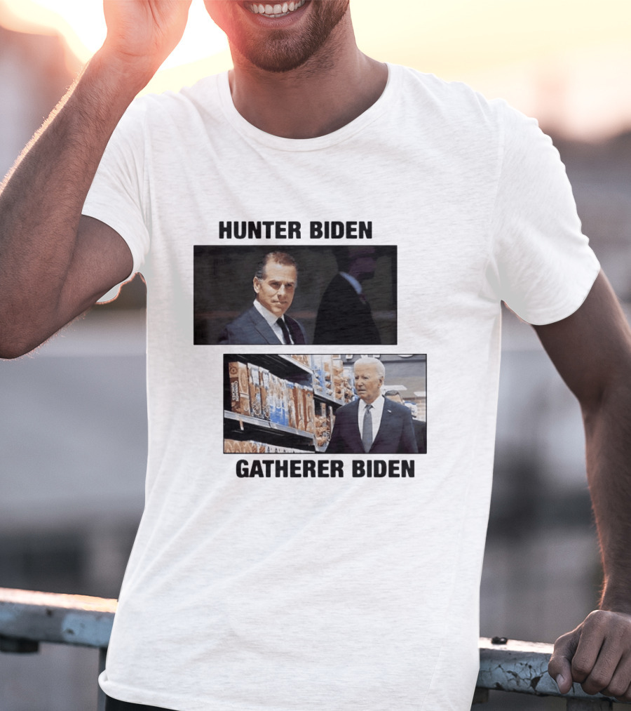 Hunter Biden Gatherer Biden Humorous Political Parody Image T-Shirt