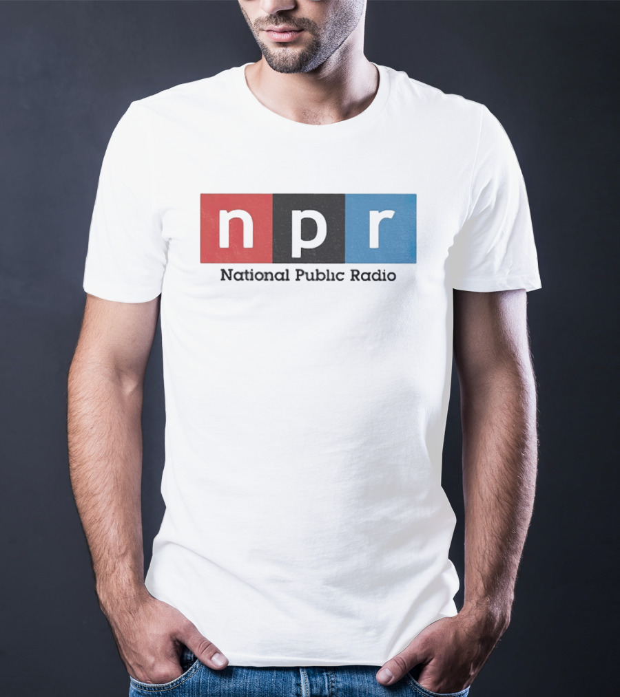 NPR National Public Radio Iconic Logo Red Black Blue T-Shirt