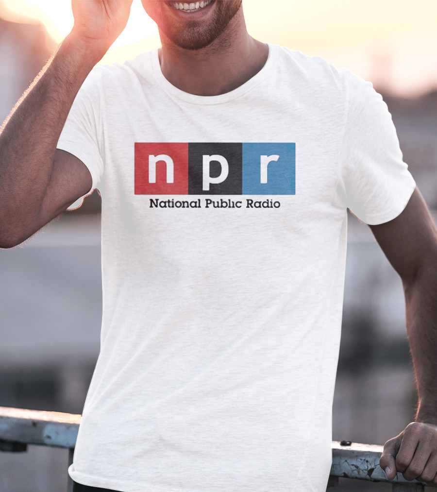 NPR National Public Radio Iconic Logo Red Black Blue T-Shirt