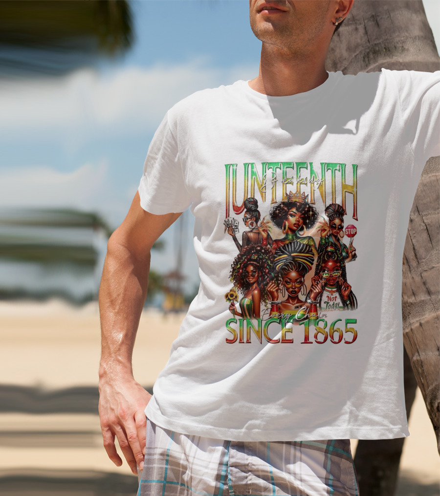 Juneteenth Breaking Every Chain Black Girl Since 1865 T-Shirt