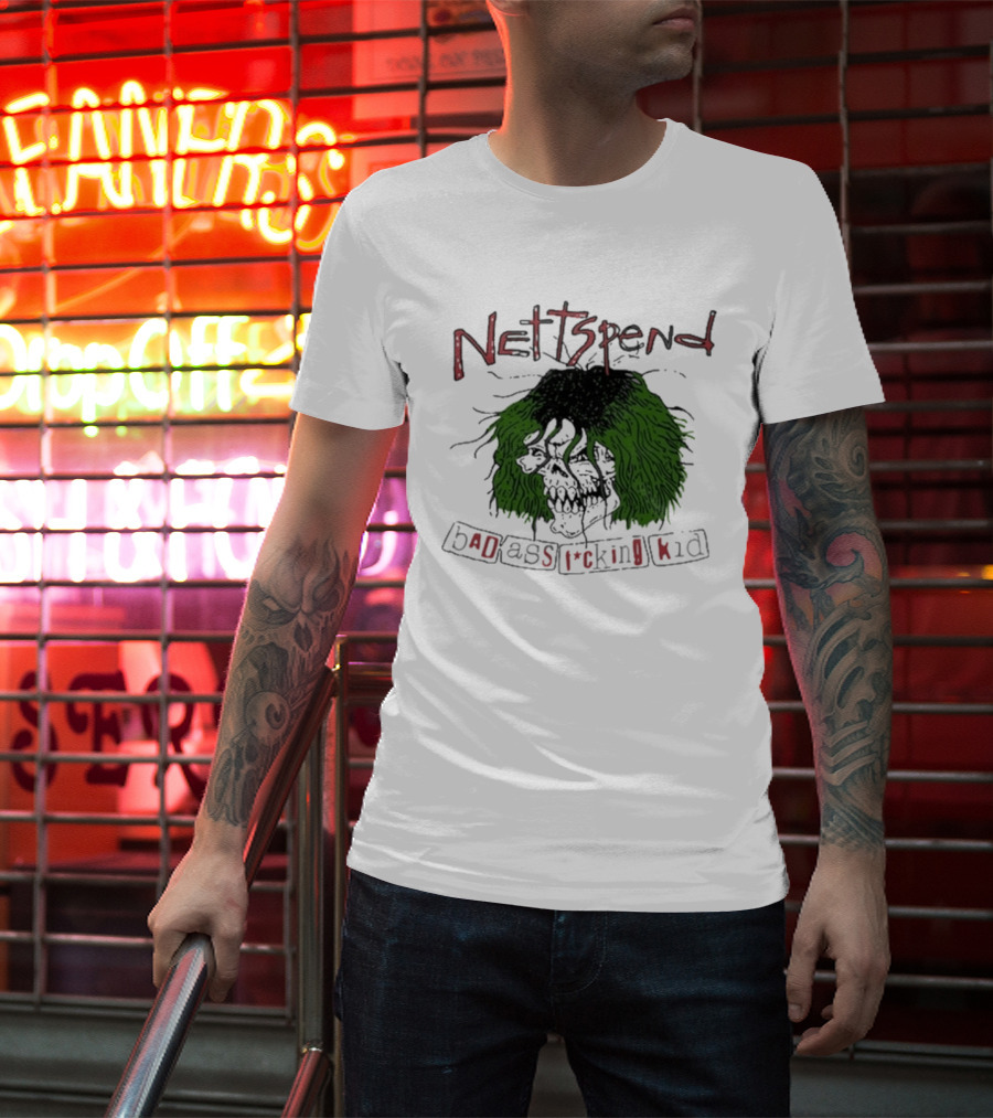 Nettspend Badassfuckingkid Grunge Skull Tour T-Shirt