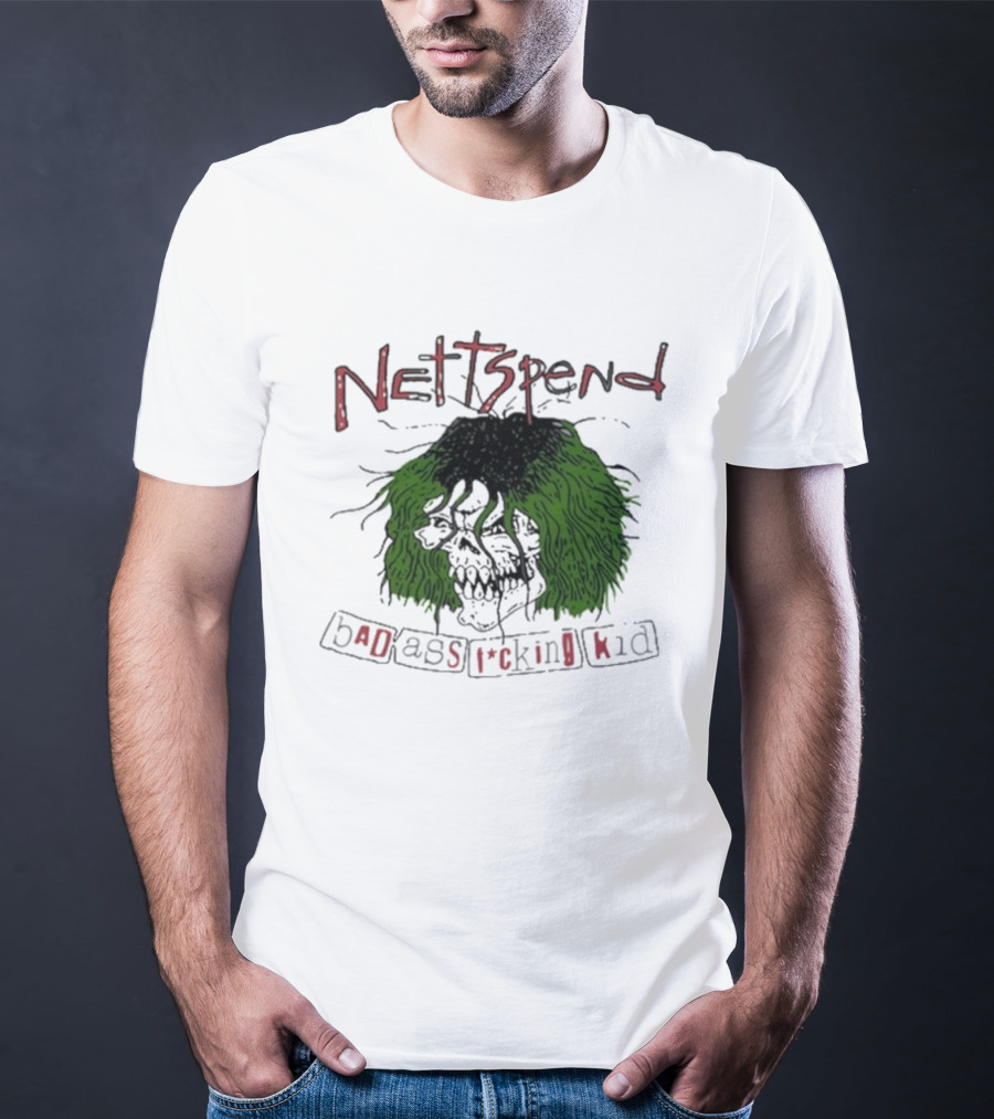 Nettspend Badassfuckingkid Grunge Skull Tour T-Shirt