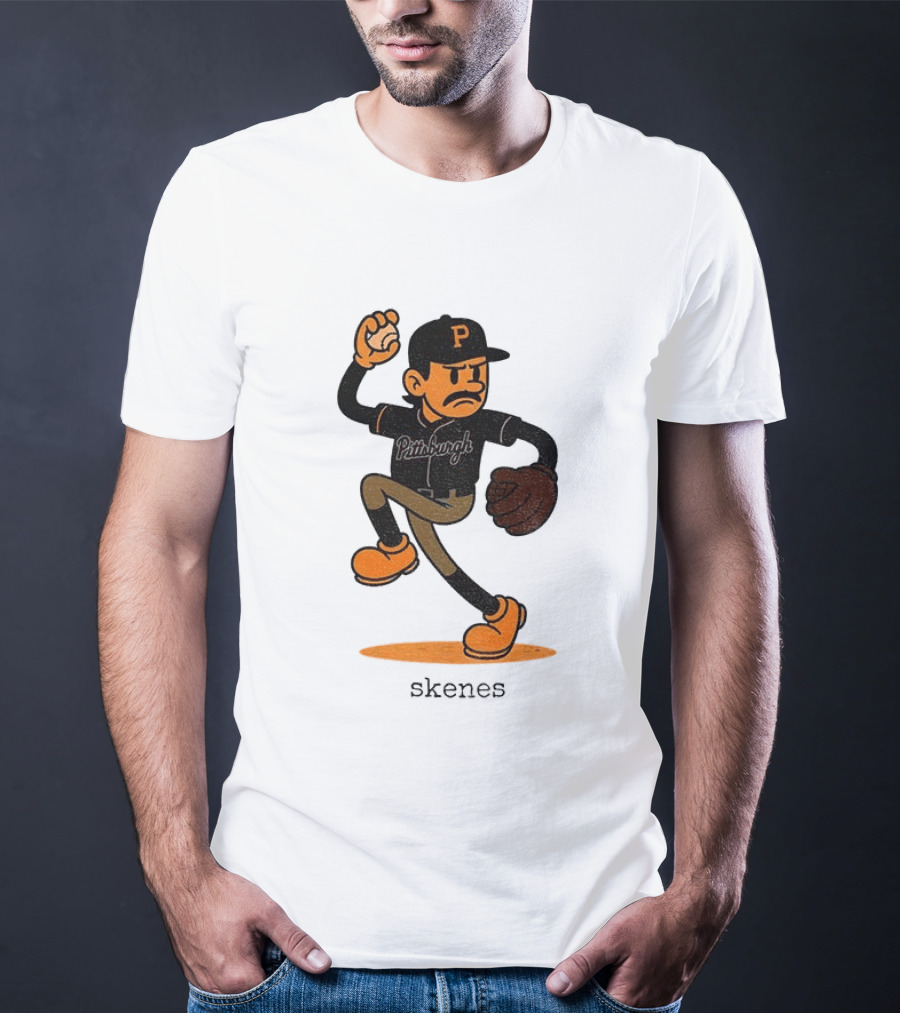 Paul Skenes Pittsburgh P Baseball MLB Cartoon Skenes T-Shirt