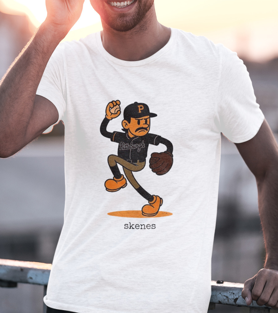 Paul Skenes Pittsburgh P Baseball MLB Cartoon Skenes T-Shirt