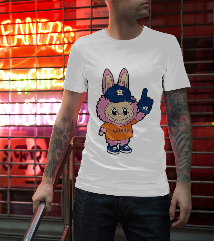 Labubu Astros 2025 Pink Houston MLB Baseball Sports T-Shirt