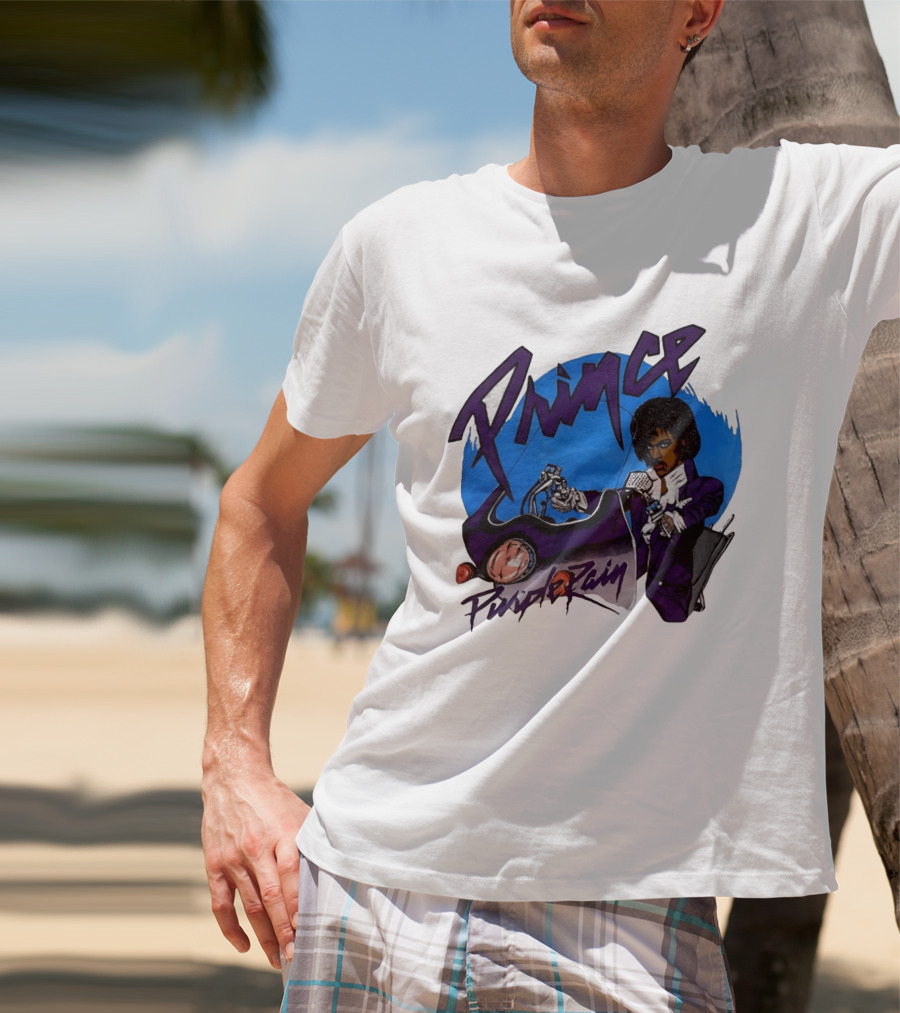 Prince Purple Rain Motorcycle 80s Music T-Shirt