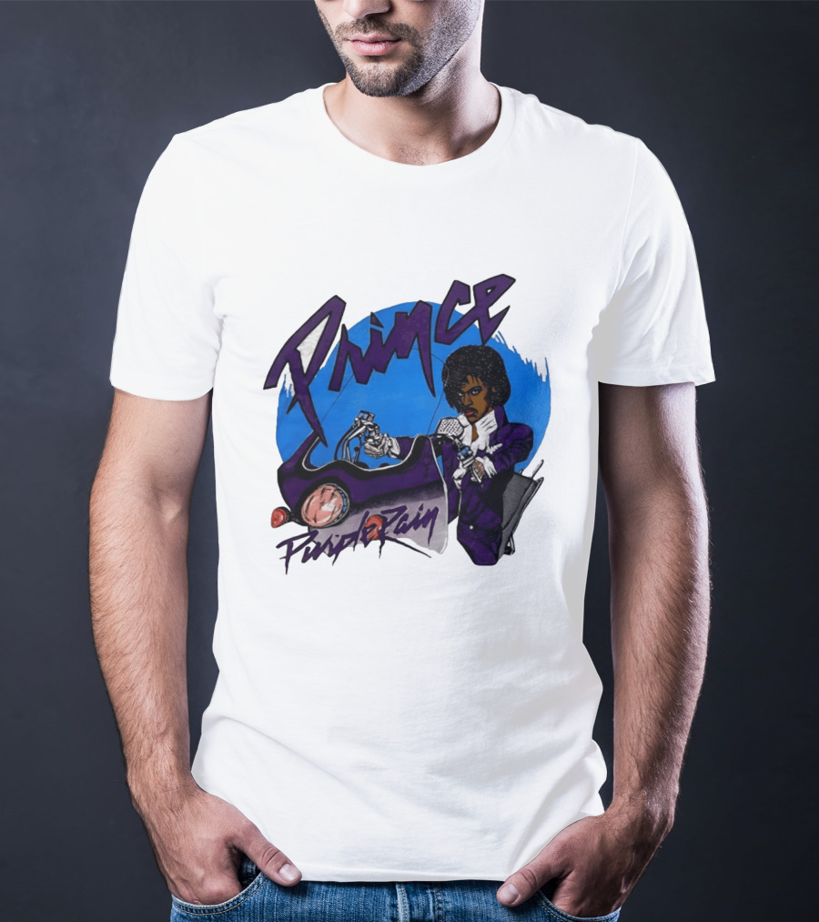 Prince Purple Rain Motorcycle 80s Music T-Shirt