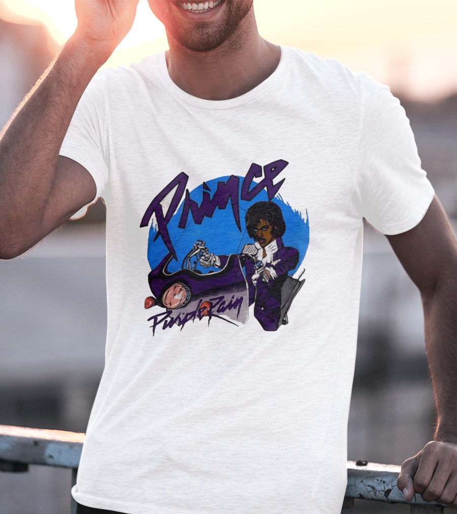 Prince Purple Rain Motorcycle 80s Music T-Shirt