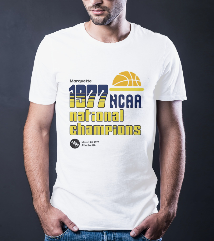 Marquette 1977 NCAA National Champions Basketball March 28_ASTRO_NY T-Shirt