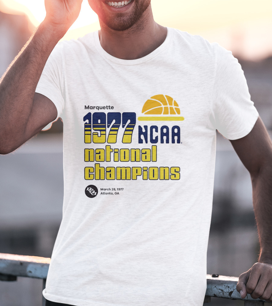 Marquette 1977 NCAA National Champions Basketball March 28_ASTRO_NY T-Shirt